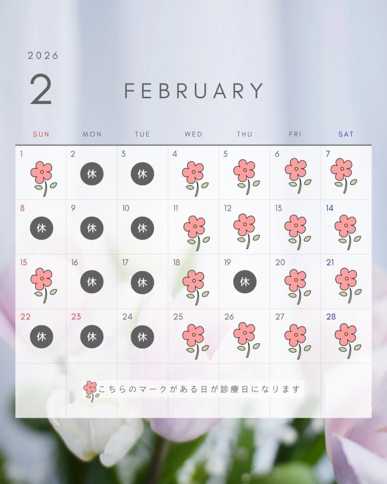 2月の診療スケジュール